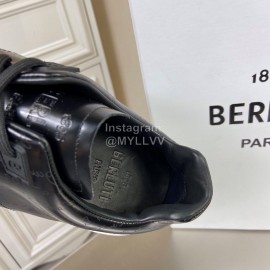 Berluti Leather Lace Up Sneakers Black For Men