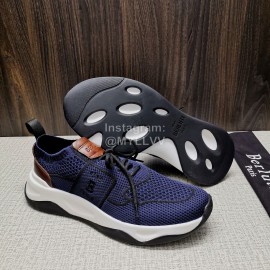 Berluti Light Mesh Lace Up Sneakers For Men Blue
