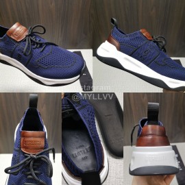 Berluti Light Mesh Lace Up Sneakers For Men Blue