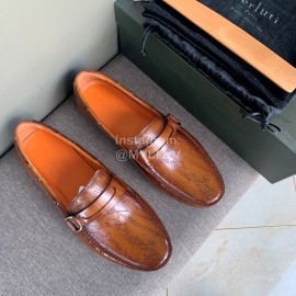 Berluti New Calf Leather Business Casual Shoes For Men Brown
