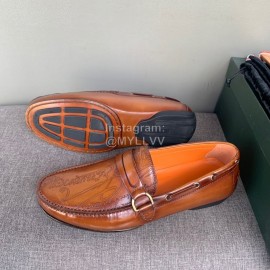 Berluti New Calf Leather Business Casual Shoes For Men Brown