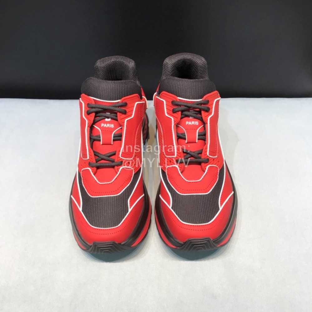 Berluti Silk Leather Casual Sneakers For Men Red