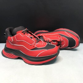 Berluti Silk Leather Casual Sneakers For Men Red