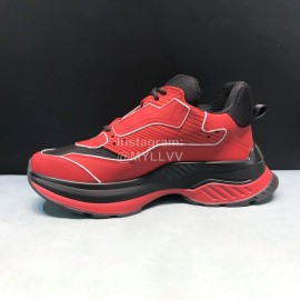 Berluti Silk Leather Casual Sneakers For Men Red