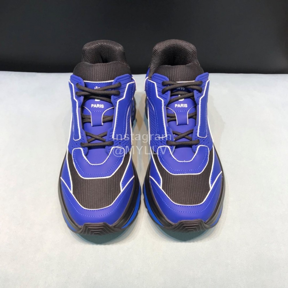 Berluti Silk Leather Casual Sneakers For Men Blue