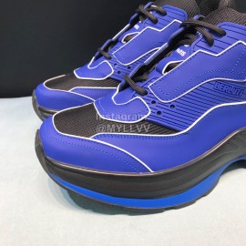 Berluti Silk Leather Casual Sneakers For Men Blue