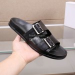 Berluti Egio Scritto Leather Slippers For Men Black