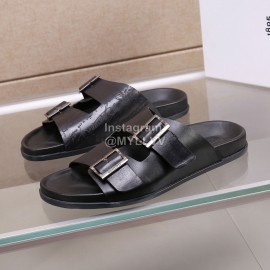 Berluti Egio Scritto Leather Slippers For Men Black