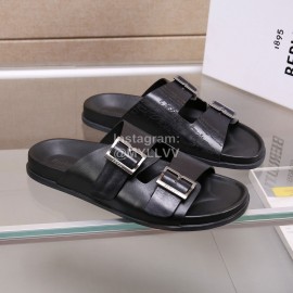 Berluti Egio Scritto Leather Slippers For Men Black