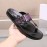 Berluti Egio Scritto Leather Flip Flops For Men Purple