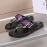 Berluti Egio Scritto Leather Flip Flops For Men Purple