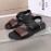 Berluti Egio Scritto Leather Sandals For Men Brown