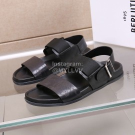 Berluti Egio Scritto Leather Sandals For Men Black