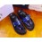 Berluti Egio Scritto Metal Buckle  Leather Flip Flops For Men Blue