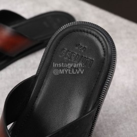 Berluti Egio Scritto Woven Cowhide Slippers Reddish Brown For Men 