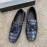 Berluti Crocodile Embossed Leather Tassel Shoes For Men Dark Gray