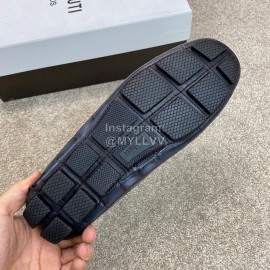 Berluti Crocodile Embossed Leather Tassel Shoes For Men Dark Gray