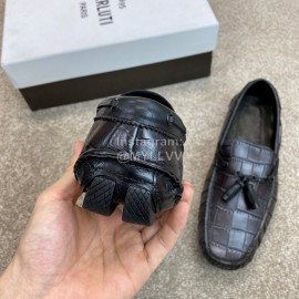 Berluti Crocodile Embossed Leather Tassel Shoes For Men