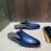 Berluti Fashion Printed Leather Sandals For Men Blue