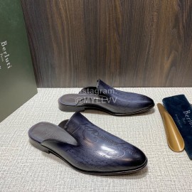 Berluti Fashion Printed Leather Sandals For Men Gray