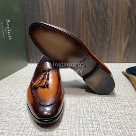 Berluti Fashion Leather Tassel Shoes For Men Brown