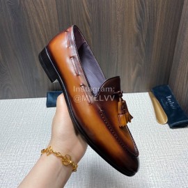 Berluti Fashion Leather Tassel Shoes For Men Brown