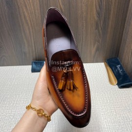 Berluti Fashion Leather Tassel Shoes For Men Brown