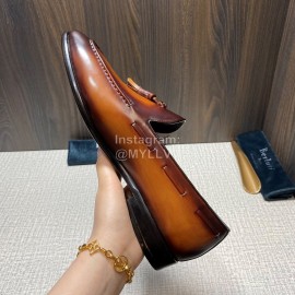 Berluti Fashion Leather Tassel Shoes For Men Brown