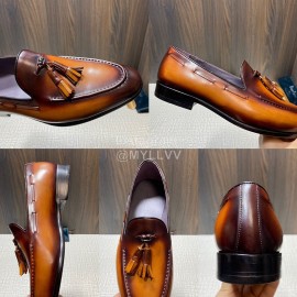 Berluti Fashion Leather Tassel Shoes For Men Brown