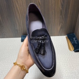 Berluti Fashion Leather Tassel Shoes For Men Gray