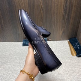 Berluti Fashion Leather Tassel Shoes For Men Gray
