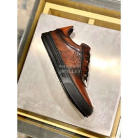 Berluti Sport Track Leather Sneakers For Men Brown