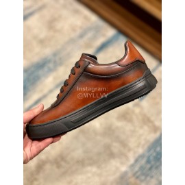 Berluti Sport Track Leather Sneakers For Men Brown