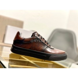 Berluti Sport Track Leather Sneakers For Men Brown