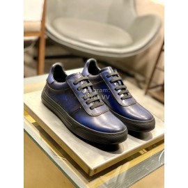 Berluti Sport Track Leather Sneakers For Men Blue