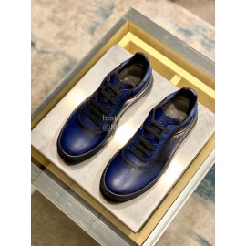 Berluti Sport Track Leather Sneakers For Men Blue