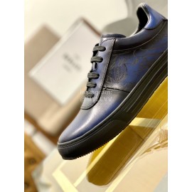 Berluti Sport Track Leather Sneakers For Men Blue