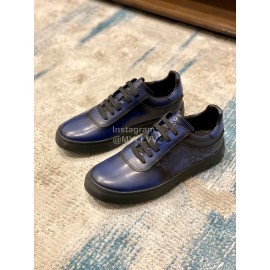 Berluti Sport Track Leather Sneakers For Men Blue