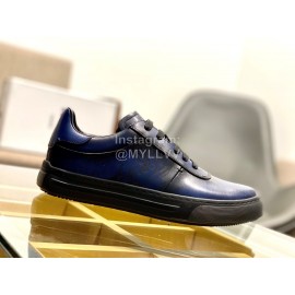 Berluti Sport Track Leather Sneakers For Men Blue