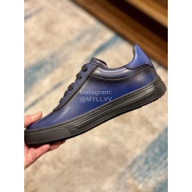 Berluti Sport Track Leather Sneakers For Men Blue
