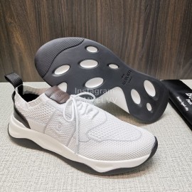 Berluti Shadow Spring Knitted Leather Sneakers For Men White