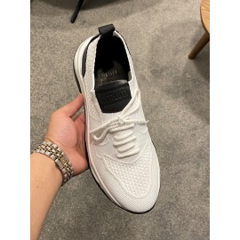 Berluti Shadow Spring Knitted Leather Sneakers White For Men 