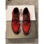 Berluti Shadow Spring Knitted Leather Sneakers For Men Red