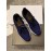 Berluti Shadow Spring Knitted Leather Sneakers For Men Blue