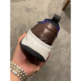 Berluti Shadow Spring Knitted Leather Sneakers For Men Blue