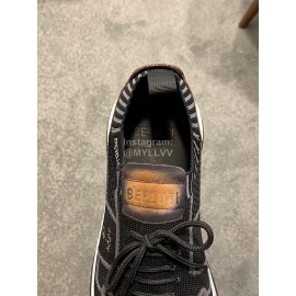 Berluti Shadow Spring Knitted Leather Sneakers For Men Gray
