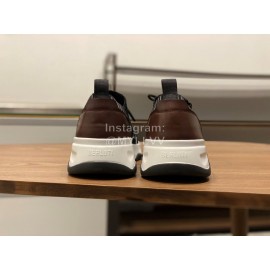 Berluti Shadow Spring Knitted Leather Sneakers For Men Gray