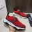 Berluti Shadow Spring Knitted Leather Sneakers Red For Men 