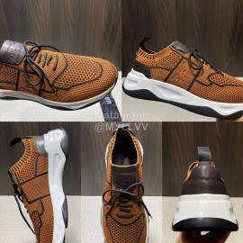 Berluti Shadow Spring Knitted Leather Sneakers For Men Brown