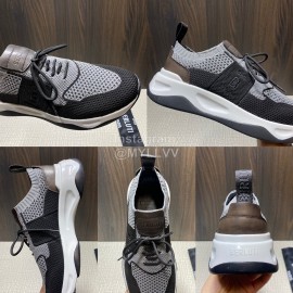 Berluti Shadow Spring Gray Knitted Leather Sneakers For Men 